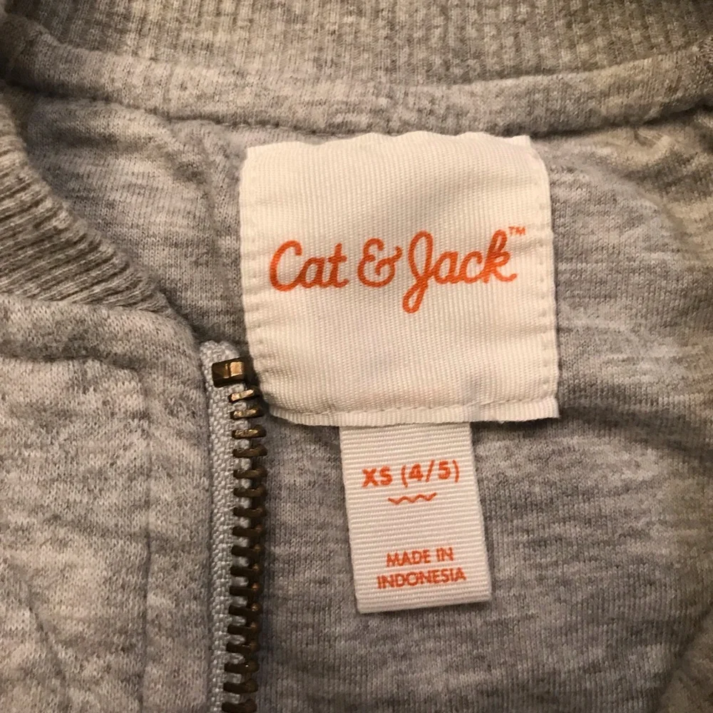 Cat & Jack Full Zip Quilted‎ Bomber Jacket Little Boy’s Size XS (4/5)​